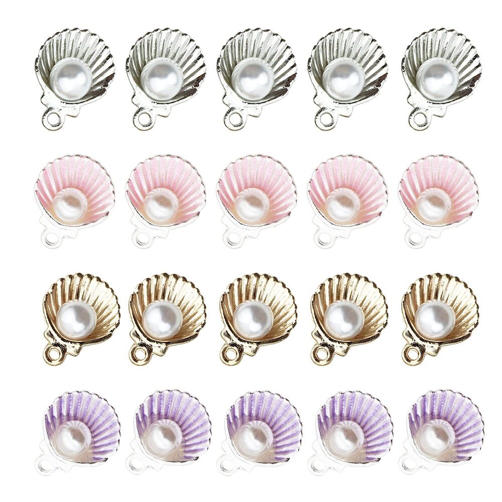 3211 40 Pcs Mini Seashell Charm Pendant Assortment Ocean Pendants Shell